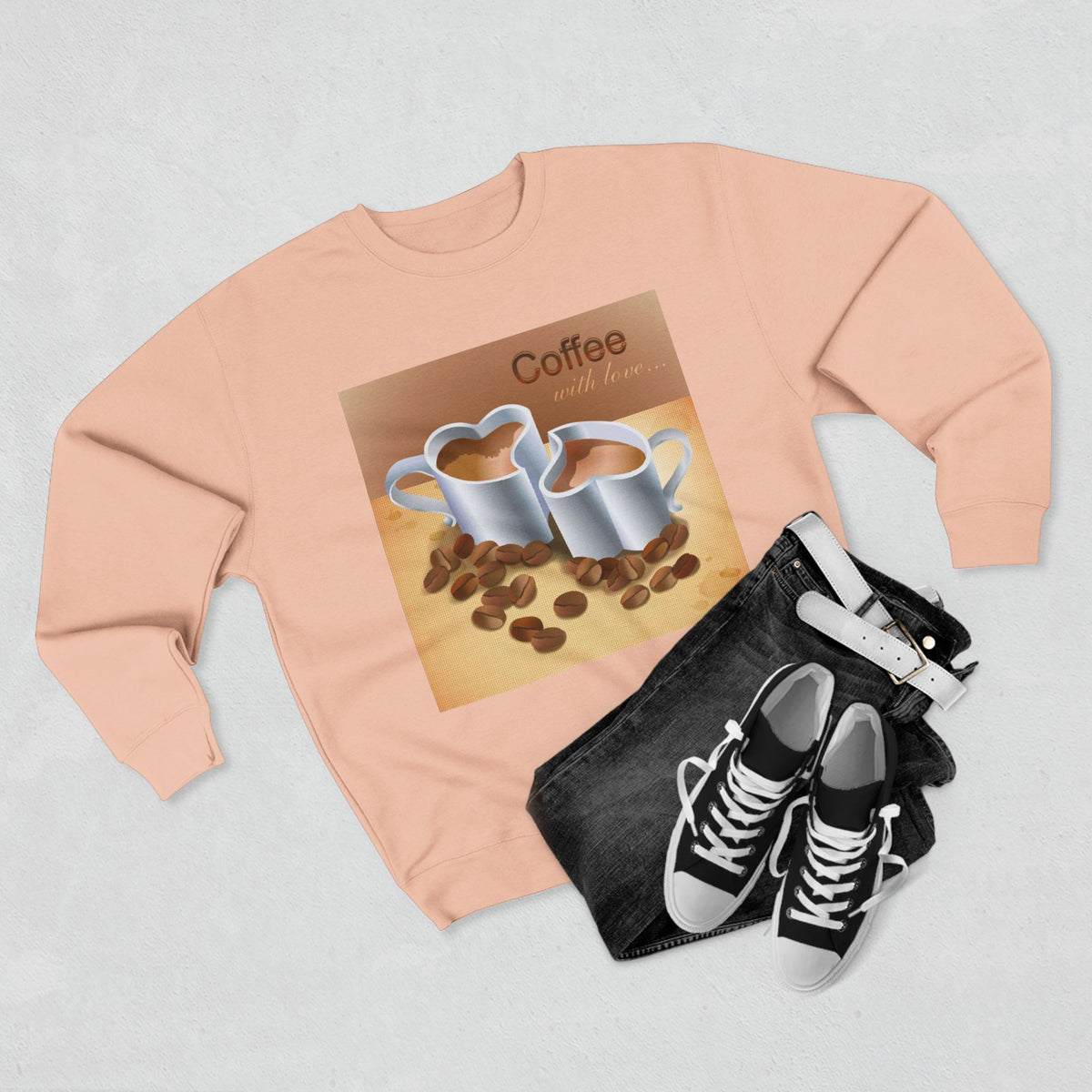 Coffee With Love Unisex Crewneck Sweatshirt