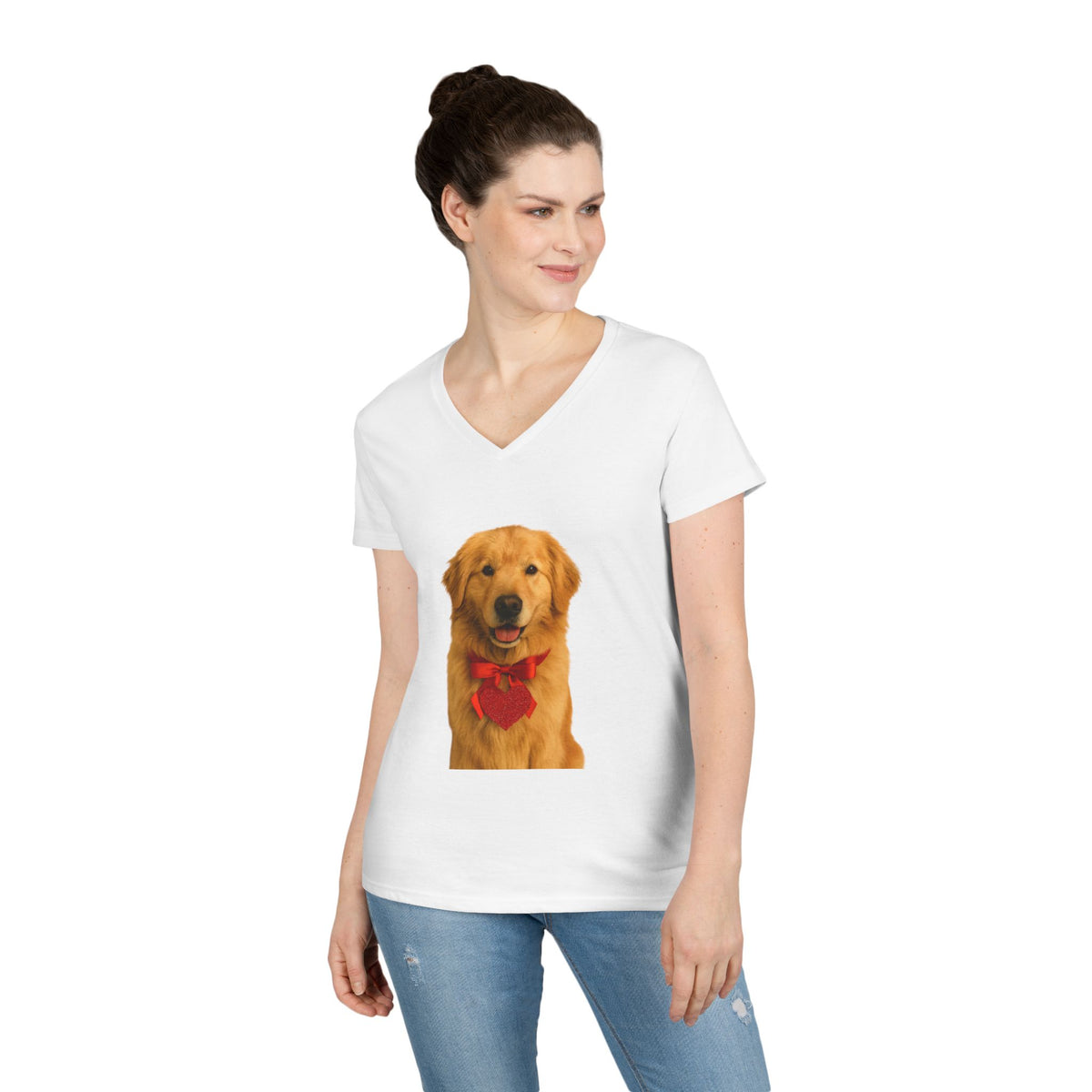 Cupid's Companion Golden Women's V-Neck Tee