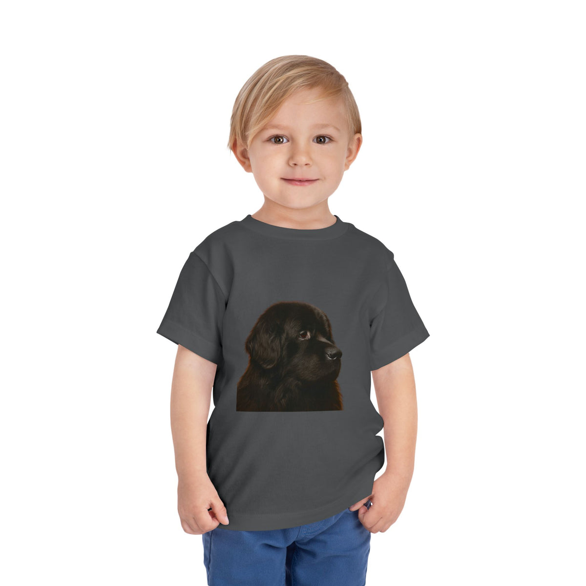 Newfie Head Toddler Unisex Short Sleeve Crewneck Tee