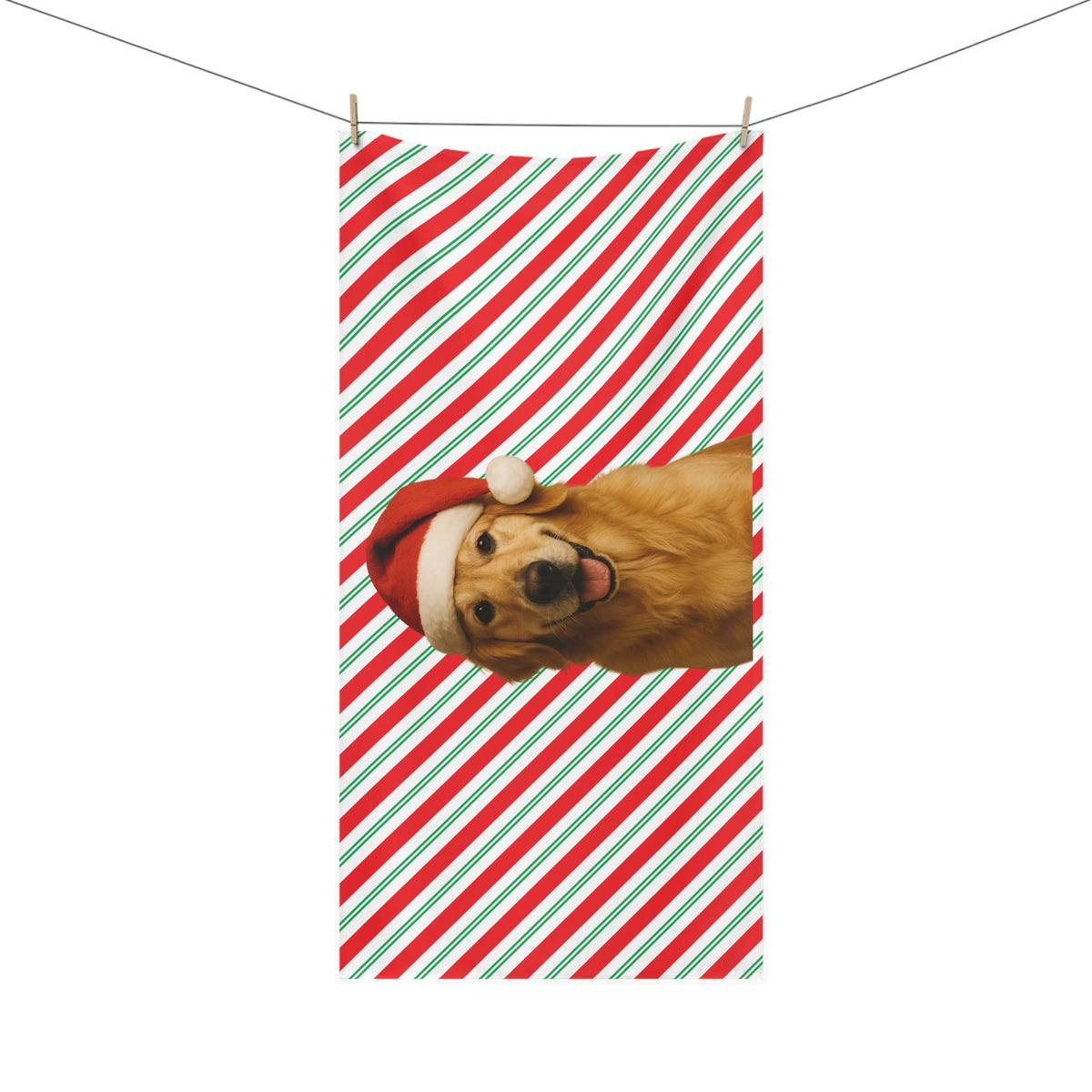 Santa Paws Golden Mink-Cotton Beach Towel