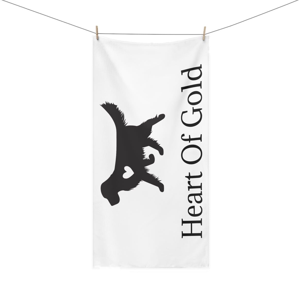 Heart Of Gold Mink-Cotton Beach Towel