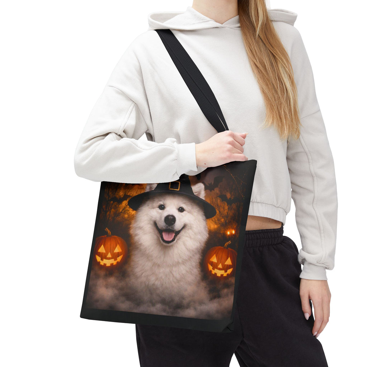 Witch Hat Pack Samoyed Tote Bag