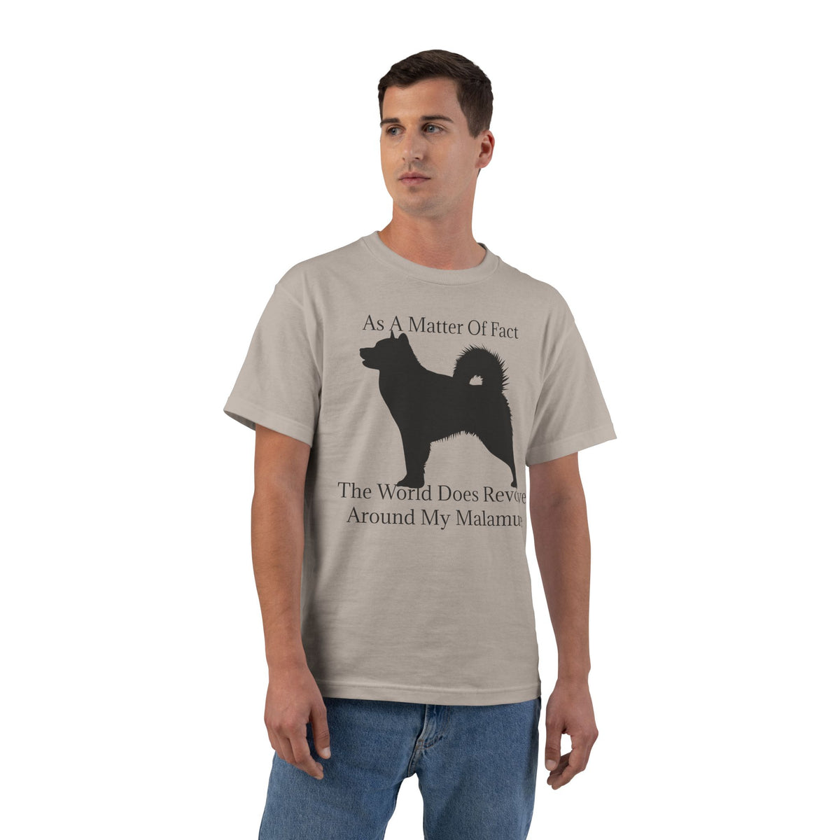 Matter Of Fact Malamute Men's Short-Sleeve Crewneck Tee