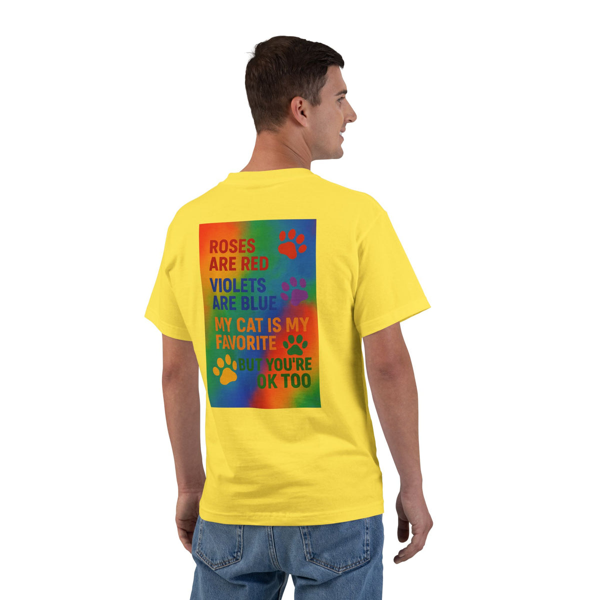 Roses Are Red Cat Men's Short-Sleeve Crewneck Tee