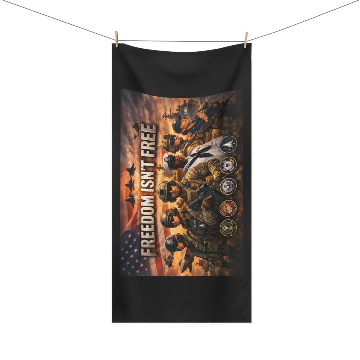Freedom Isn't Free Mink-Cotton Beach Towel