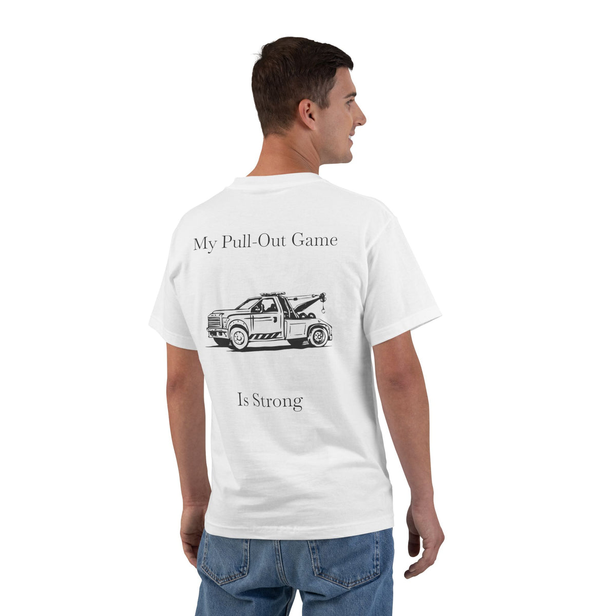 Pull Out Wheel Lift Tow Truck Men's Short-Sleeve Crewneck Tee