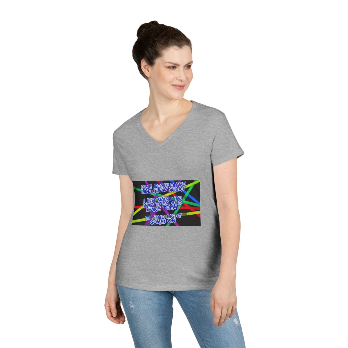 Glow Sticks Women's V-Neck Tee