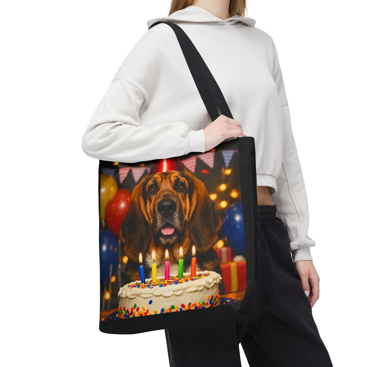 Birthday Buddy Bloodhound Tote Bag