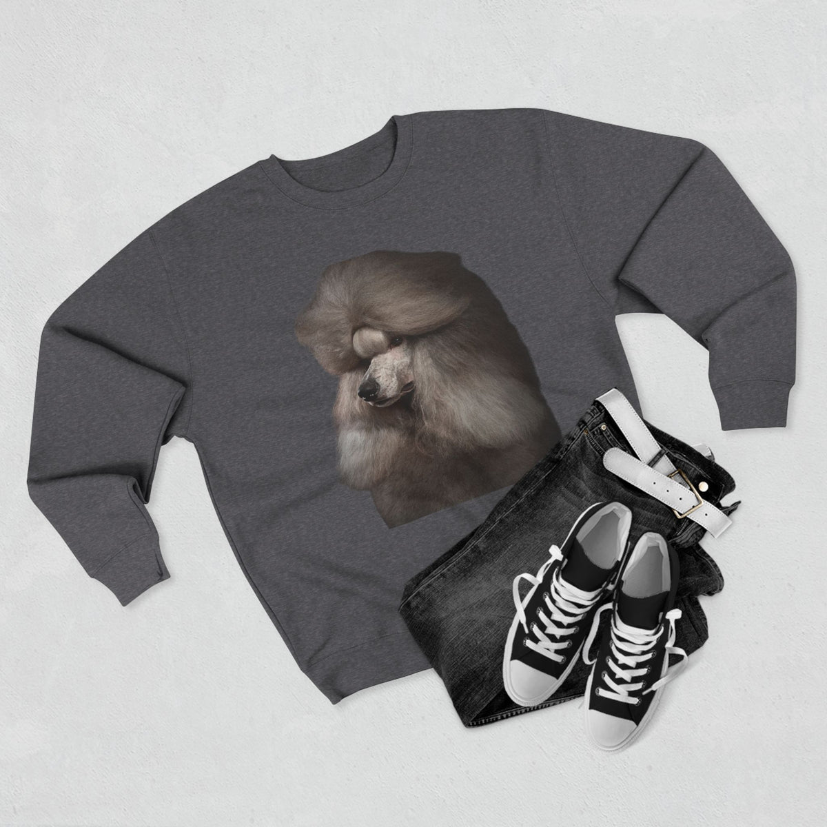 Poodle Head Unisex Crewneck Sweatshirt