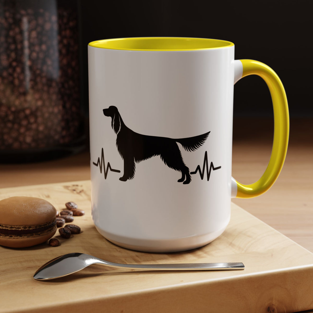 My Heart Beats For English Setters 2-Tone Coffee Mug