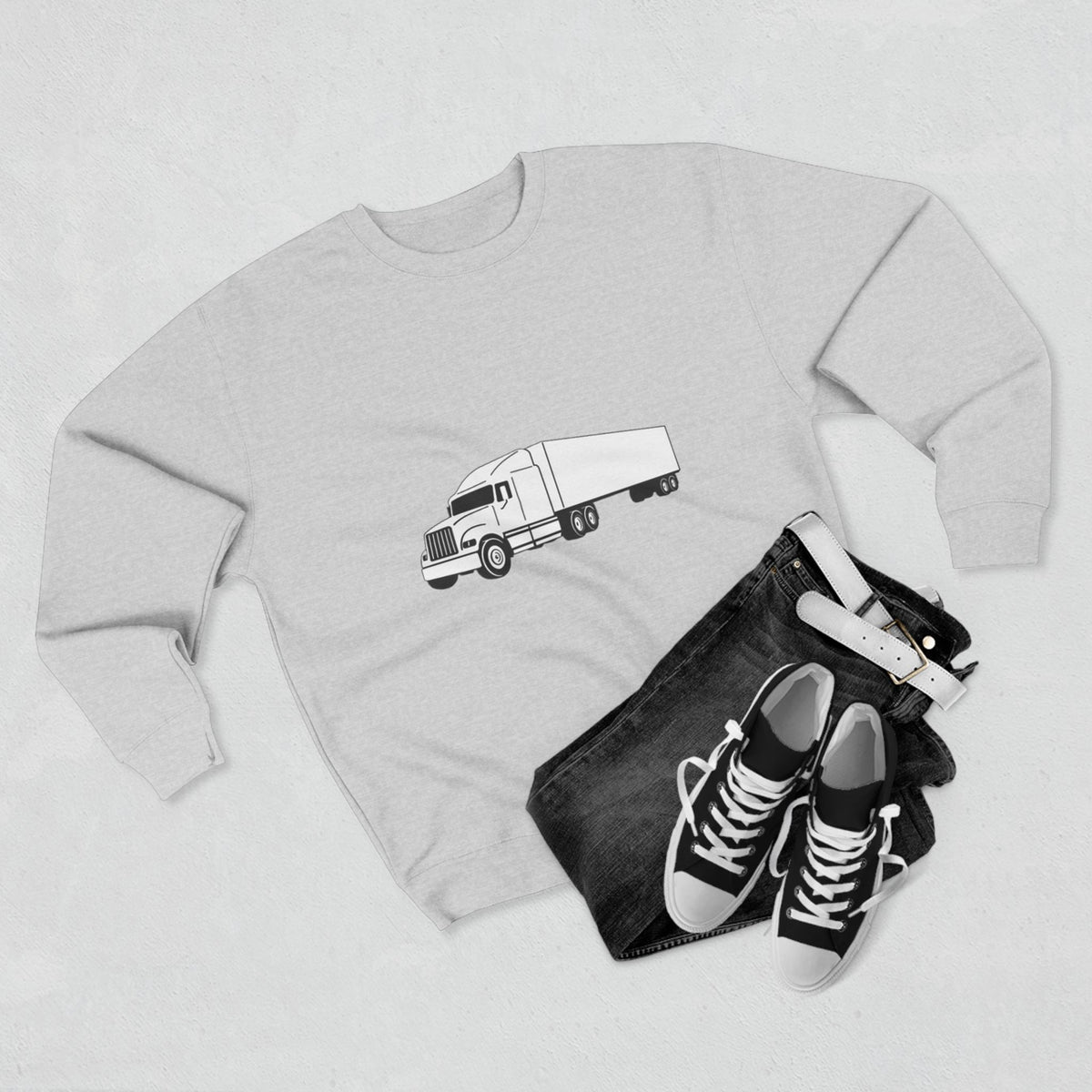 Semi Truck Unisex Crewneck Sweatshirt