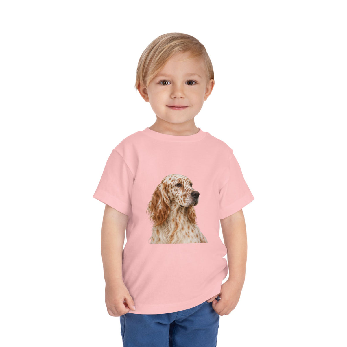 English Setter Head Toddler Unisex Short Sleeve Crewneck Tee