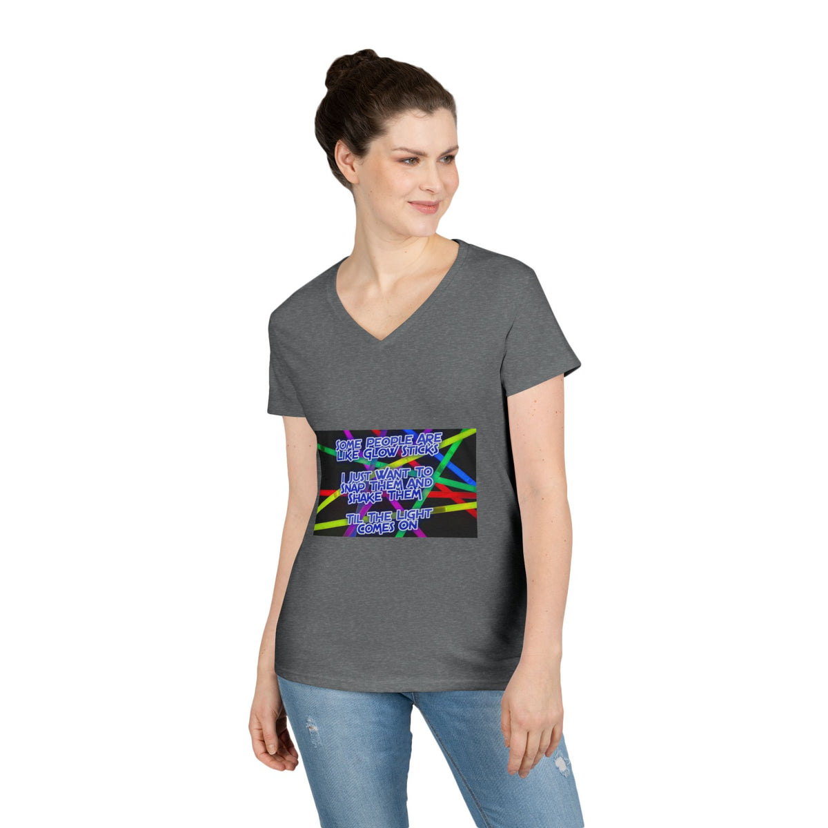 Glow Sticks Women's V-Neck Tee