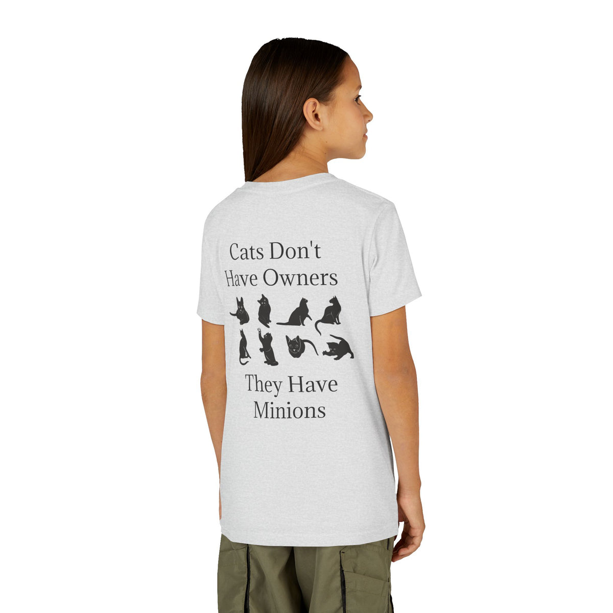 Cat Minions Youth Unisex Short Sleeve Crewneck Tee