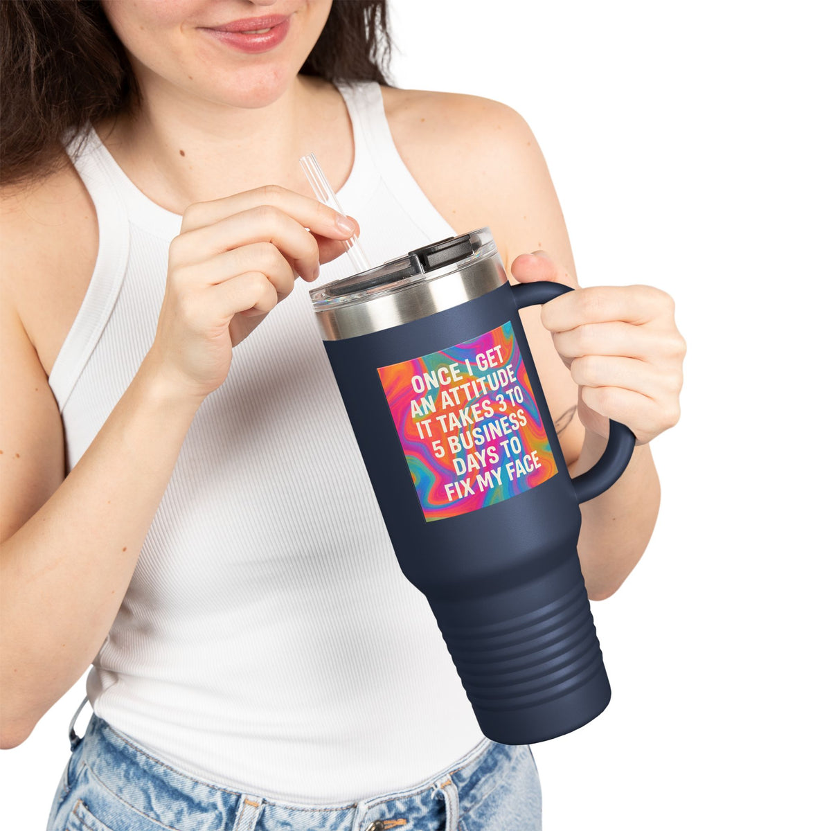Fix My Face Insulated Travel Mug