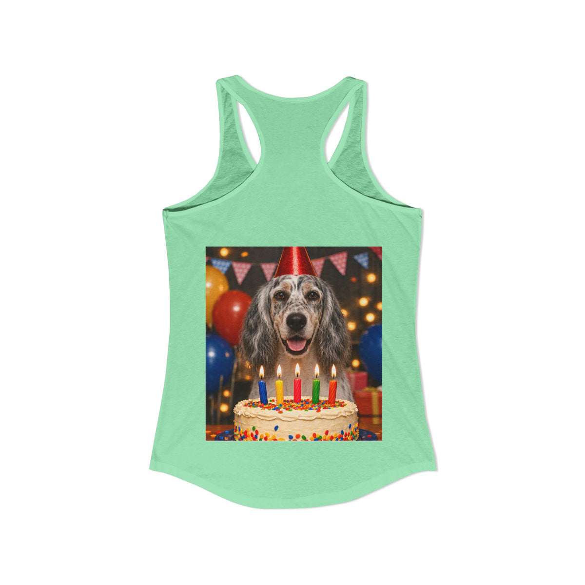 Birthday Buddy English Setter Women's Racerback Tank