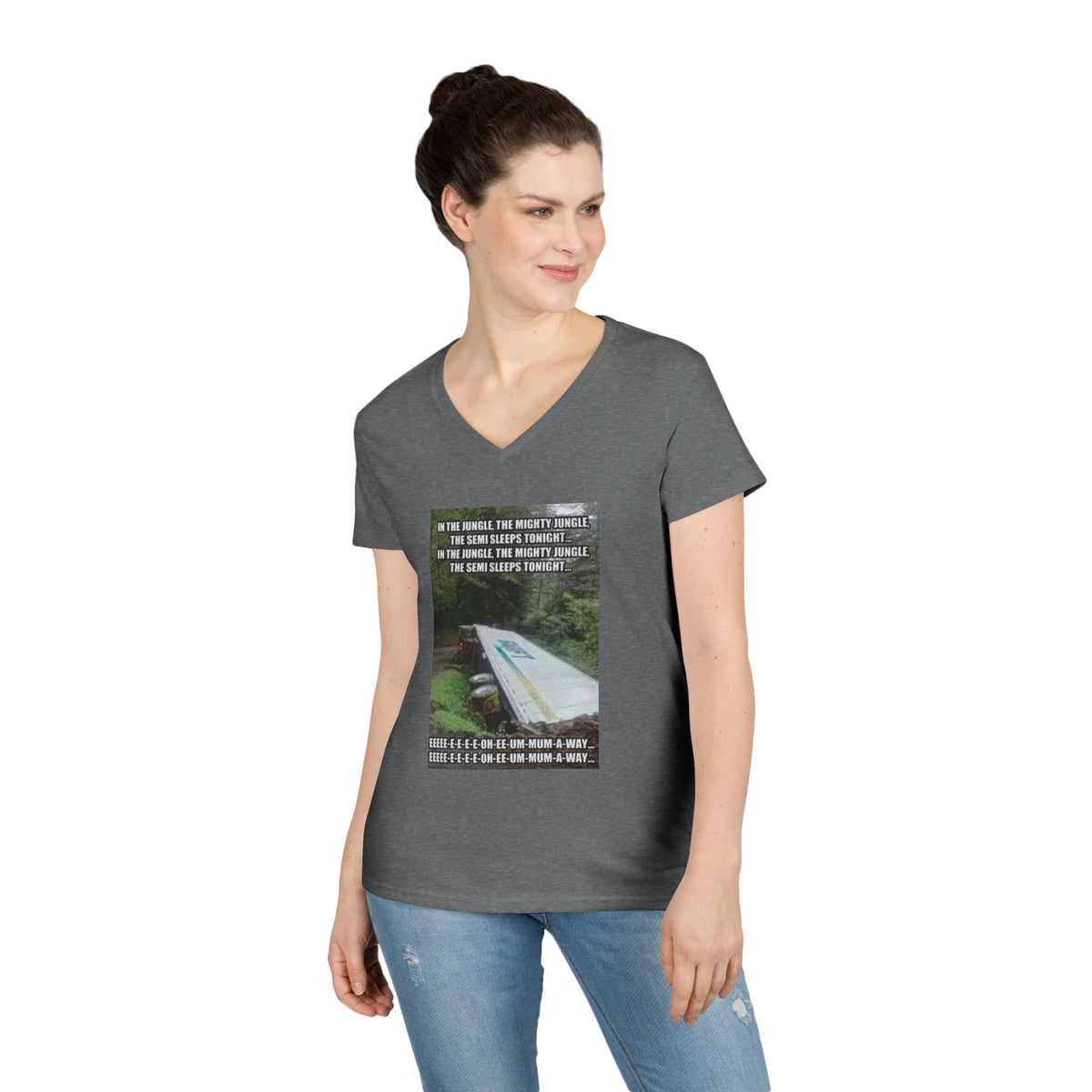 Semi Sleeps Women's V-Neck Tee