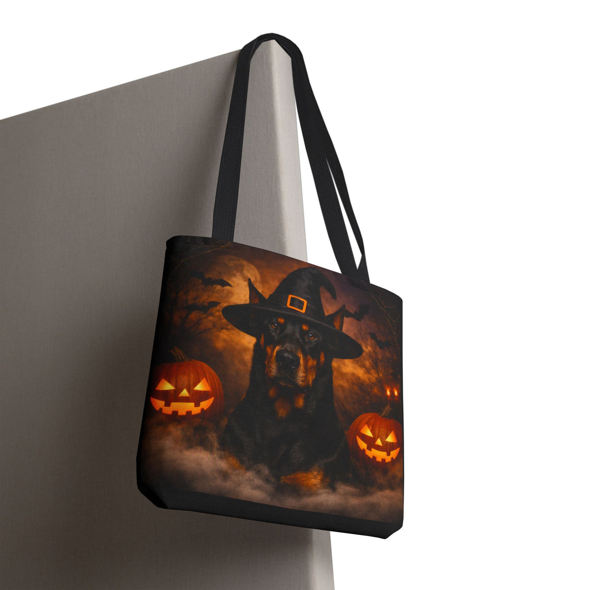 Witch Hat Pack Doberman Tote Bag