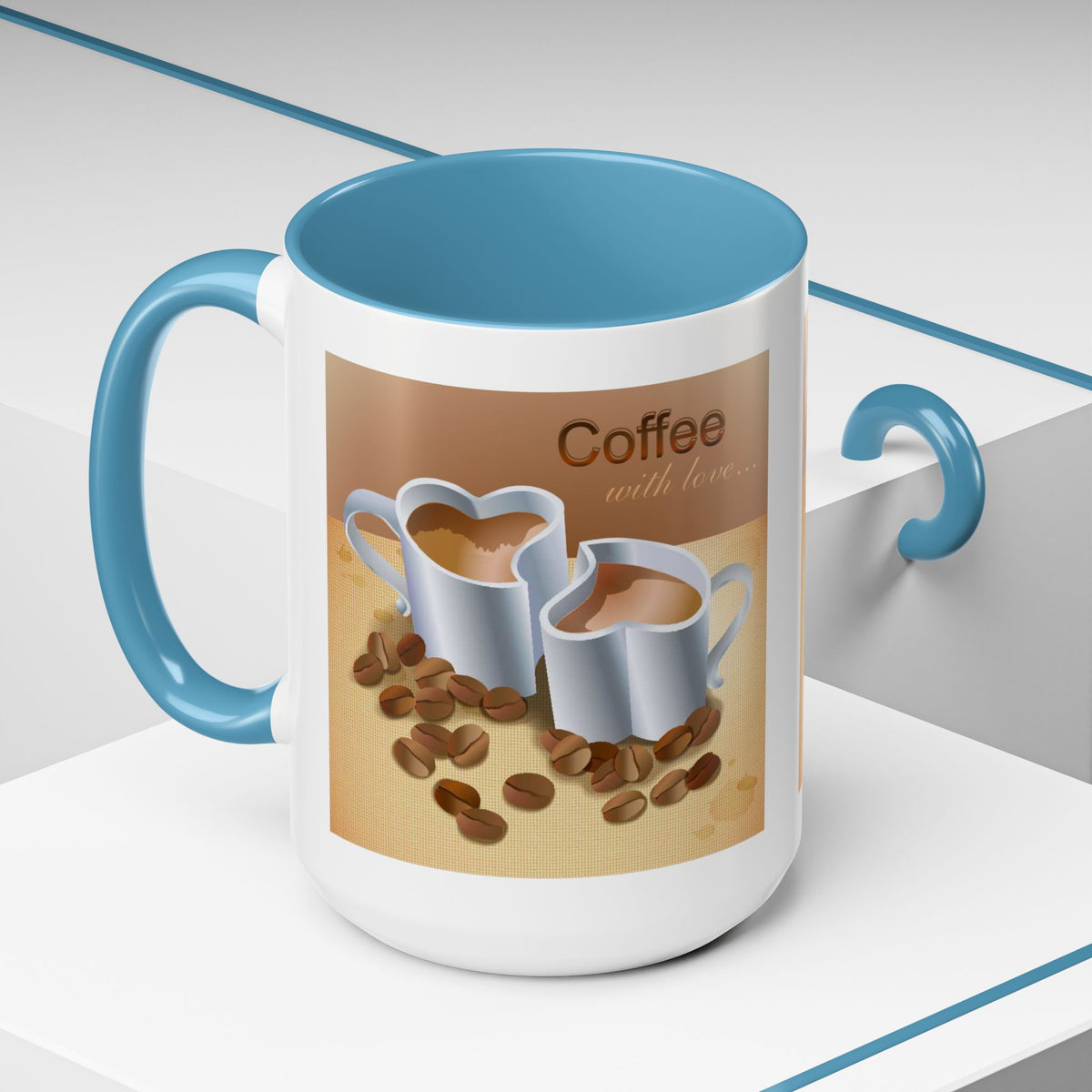 Coffee With Love 2-Tone Coffee Mug