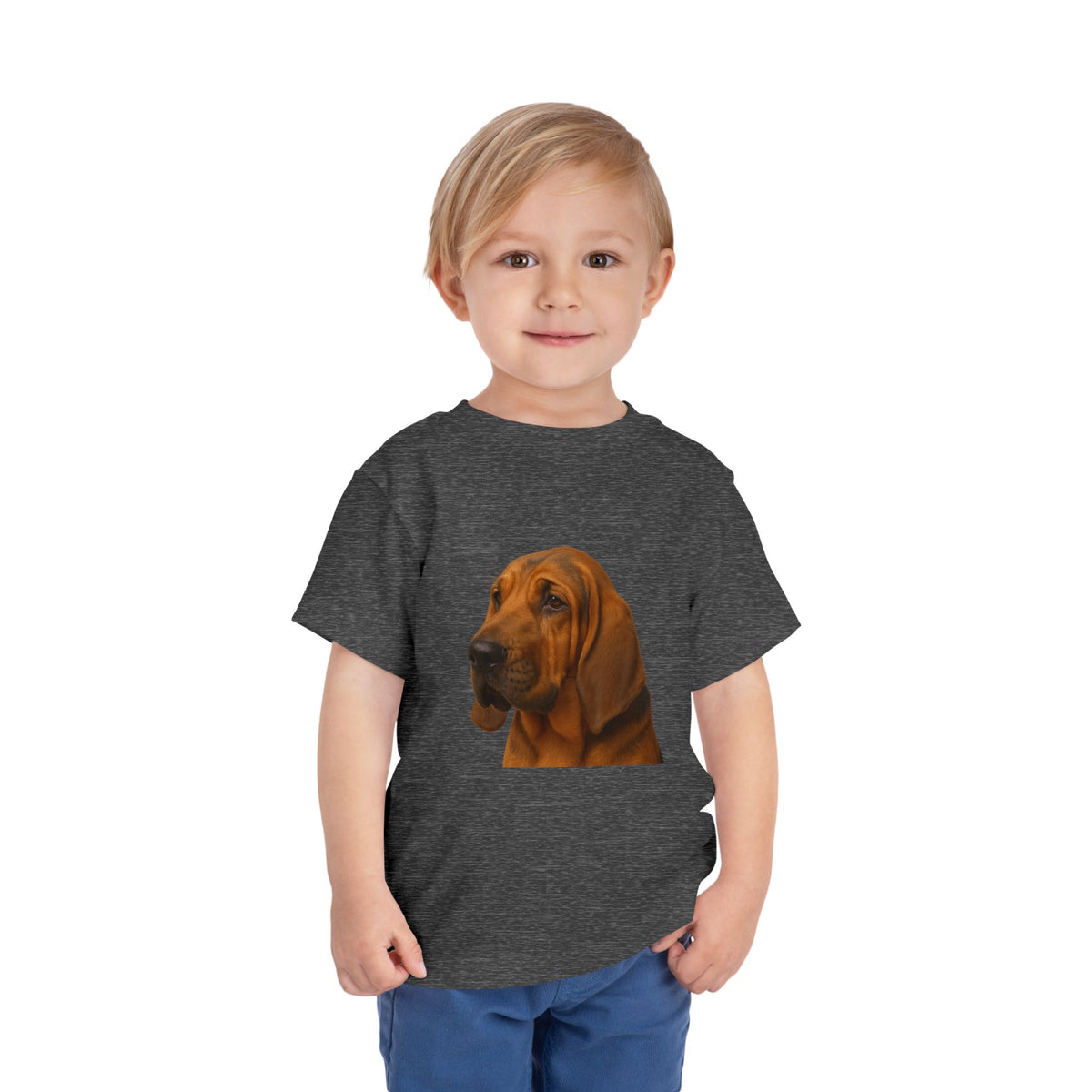 Bloodhound Head Toddler Unisex Short Sleeve Crewneck Tee