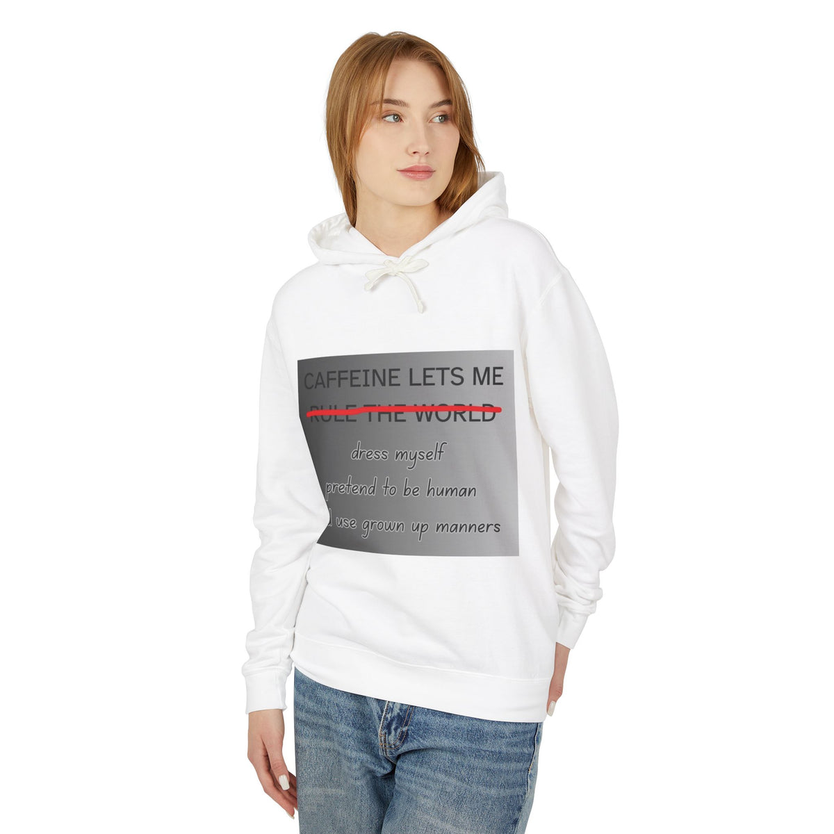 Caffiene Lets Me Unisex Lightweight Hoodie