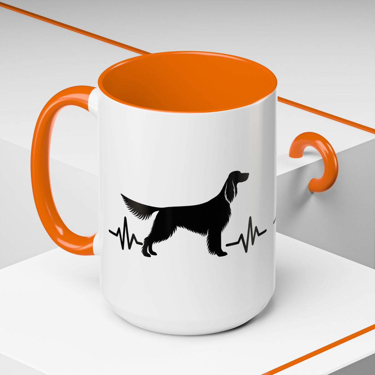 My Heart Beats For English Setters 2-Tone Coffee Mug