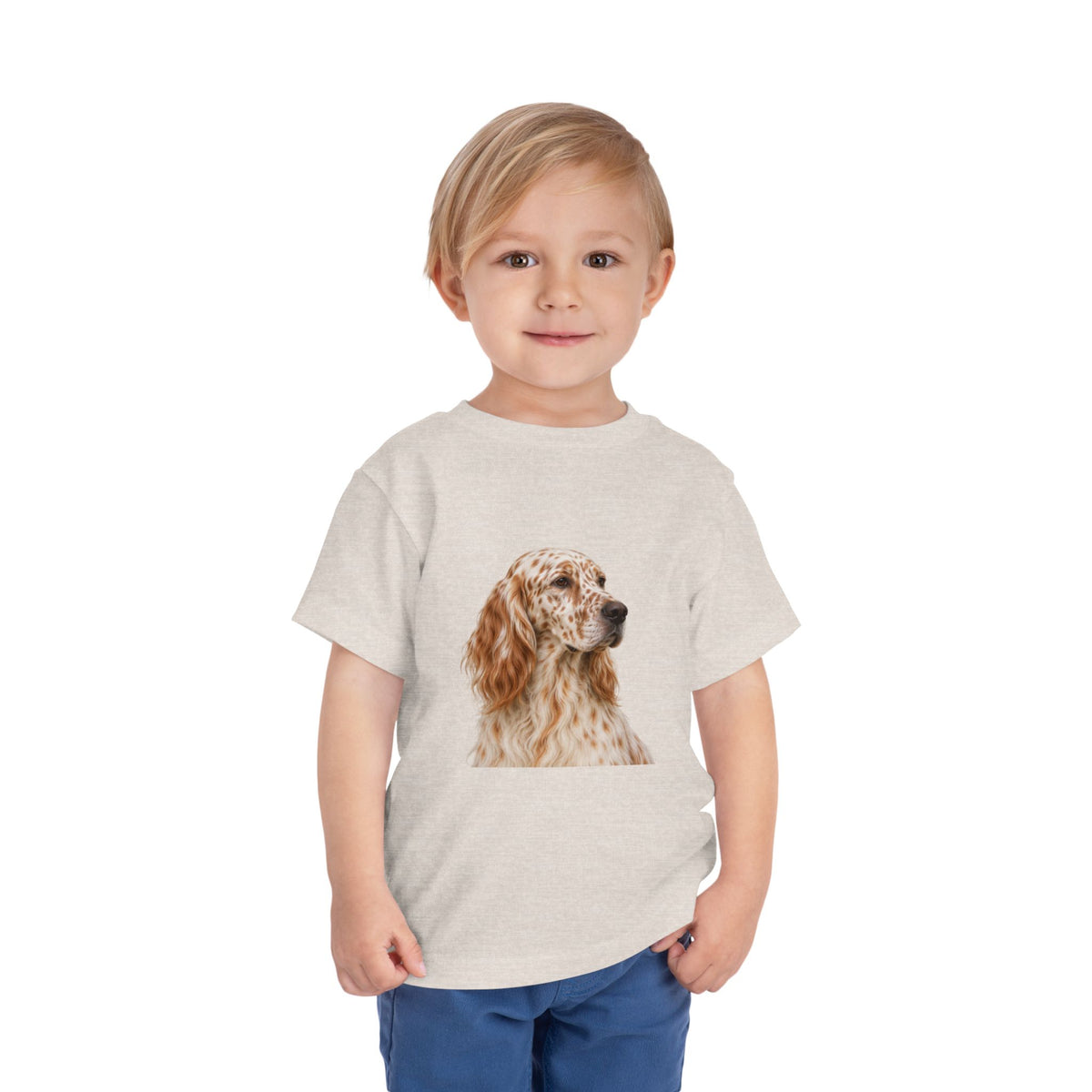 English Setter Head Toddler Unisex Short Sleeve Crewneck Tee