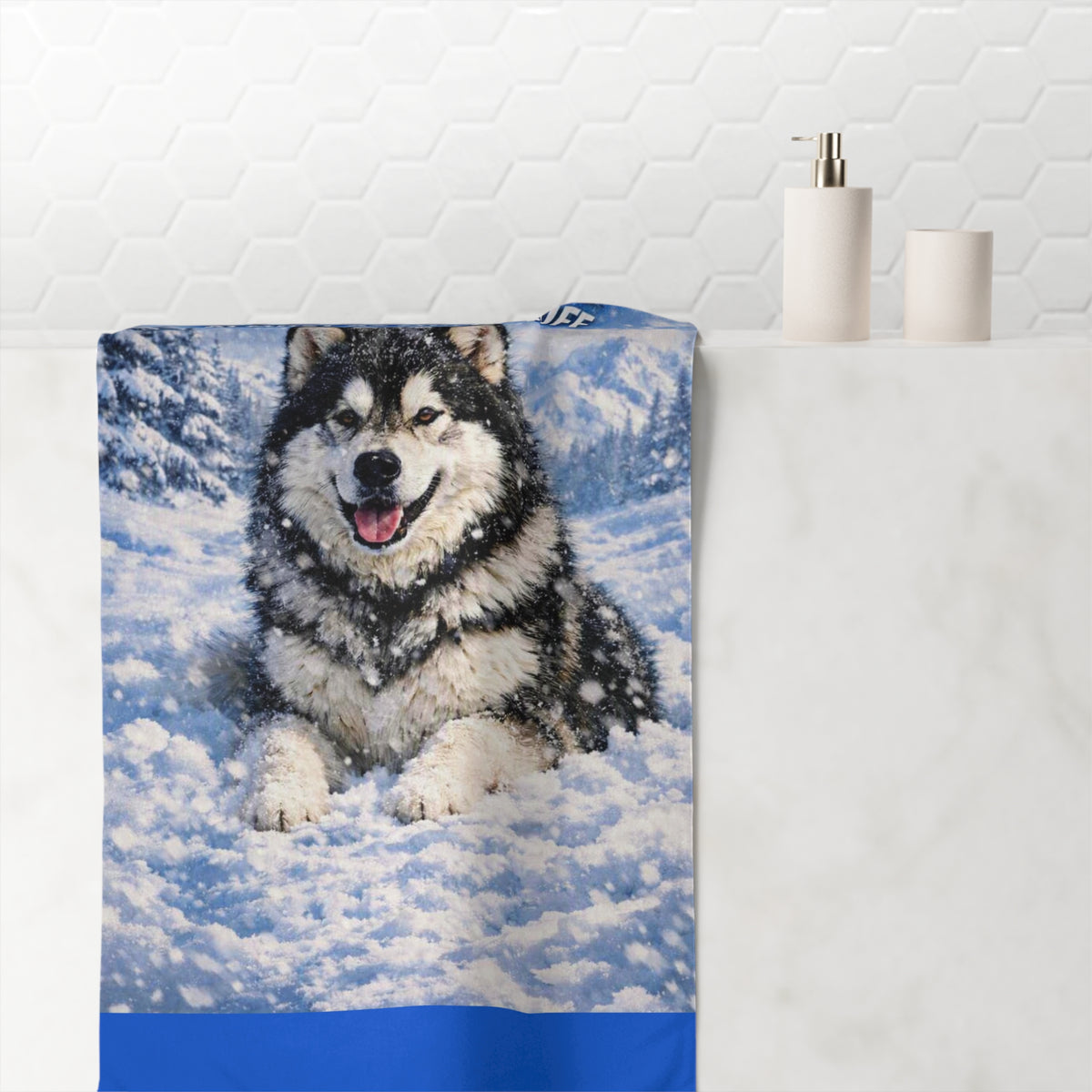 Snow Much Attitude Mink-Cotton Beach Towel