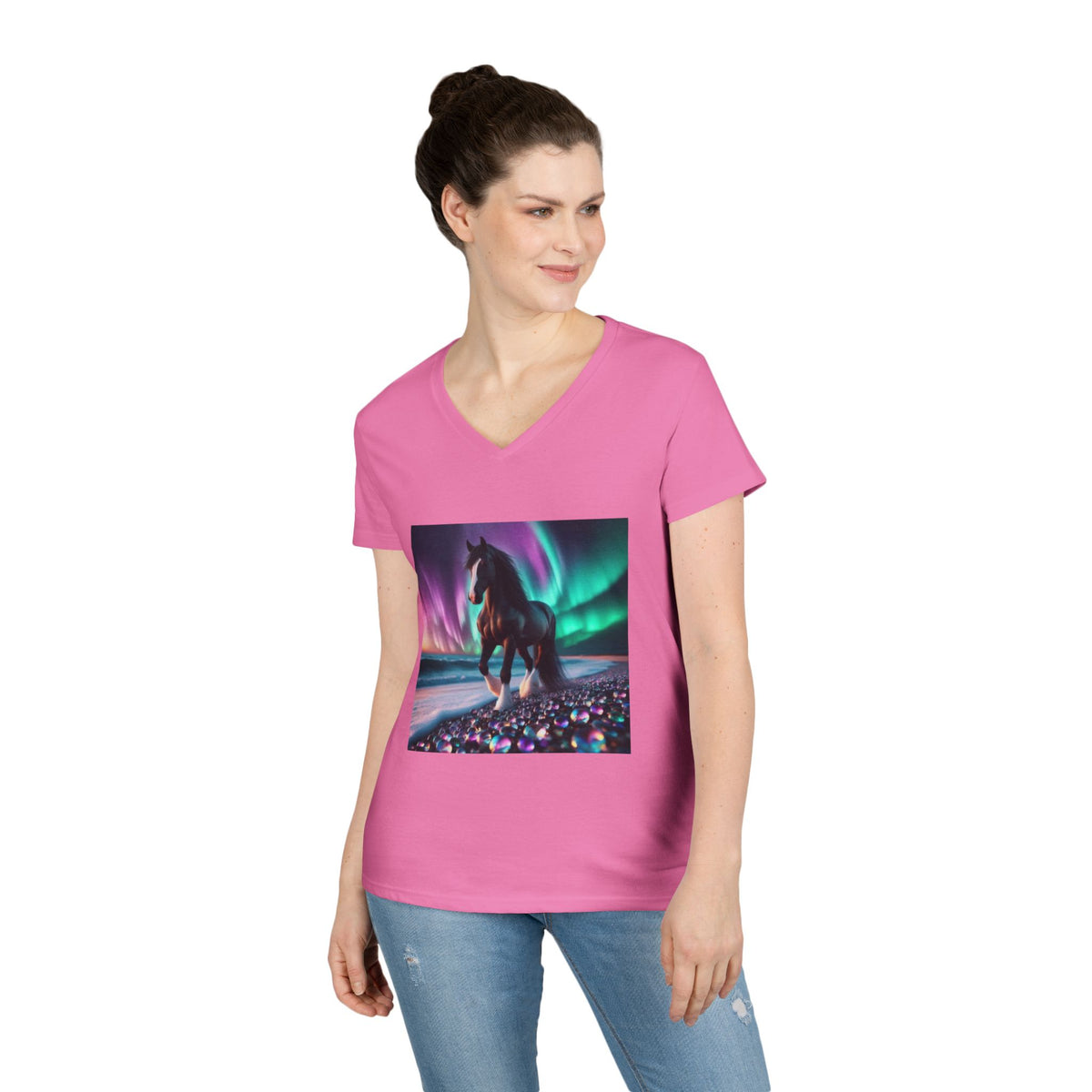 Midnight Magic Women's V-Neck Tee