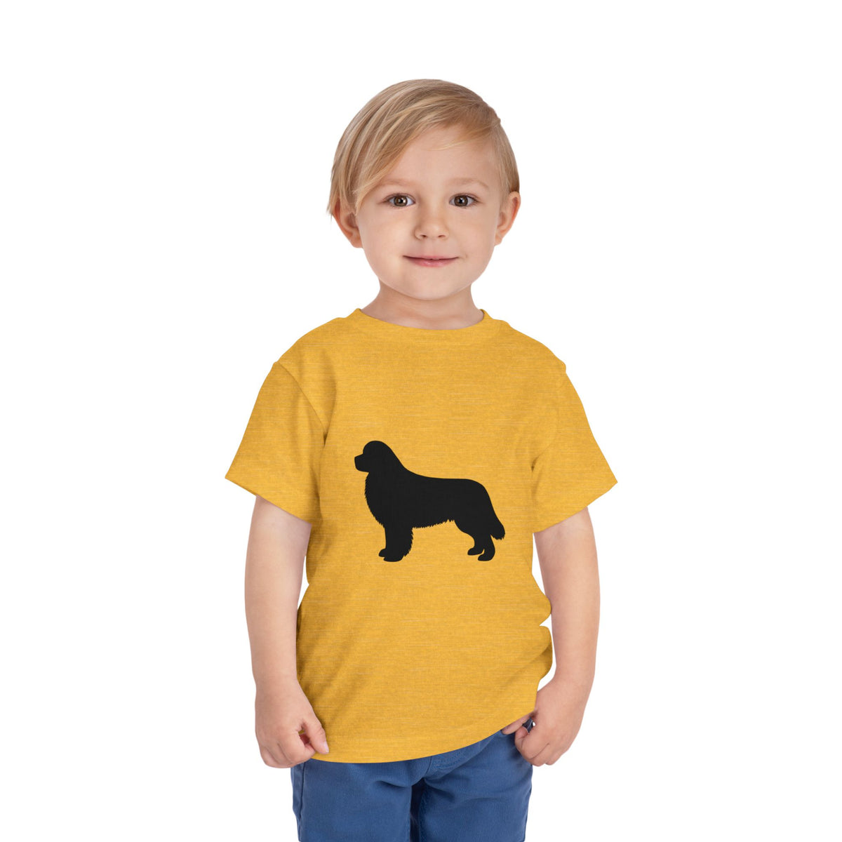 Newfie Silhouette Toddler Unisex Short Sleeve Crewneck Tee