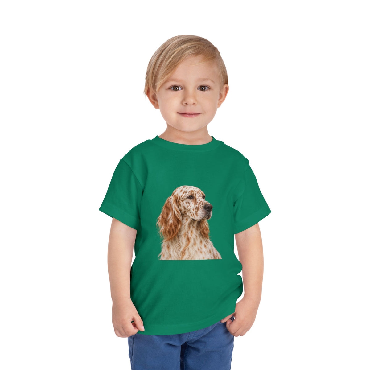 English Setter Head Toddler Unisex Short Sleeve Crewneck Tee