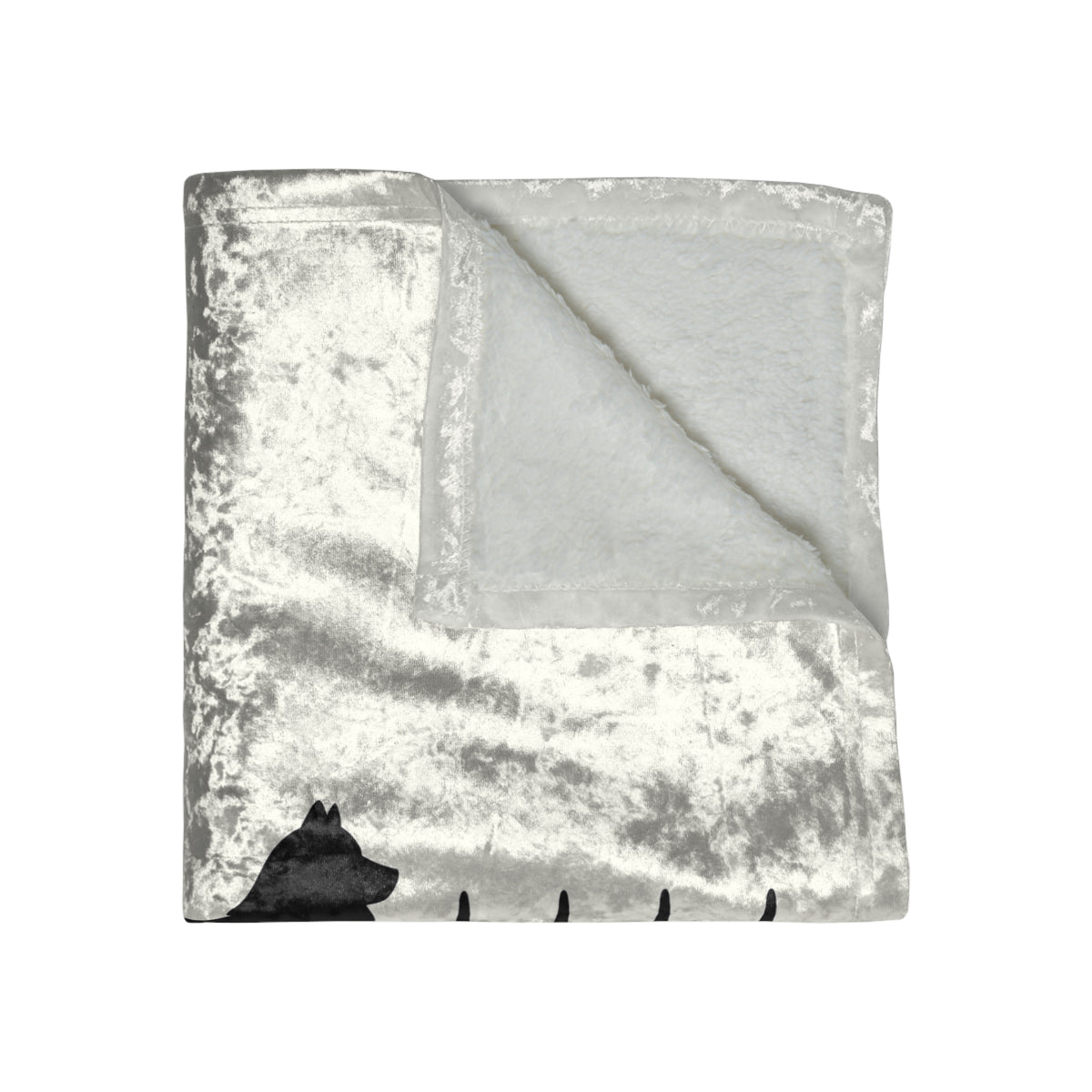 My Heart Beats For Samoyeds Crushed Velvet Blanket