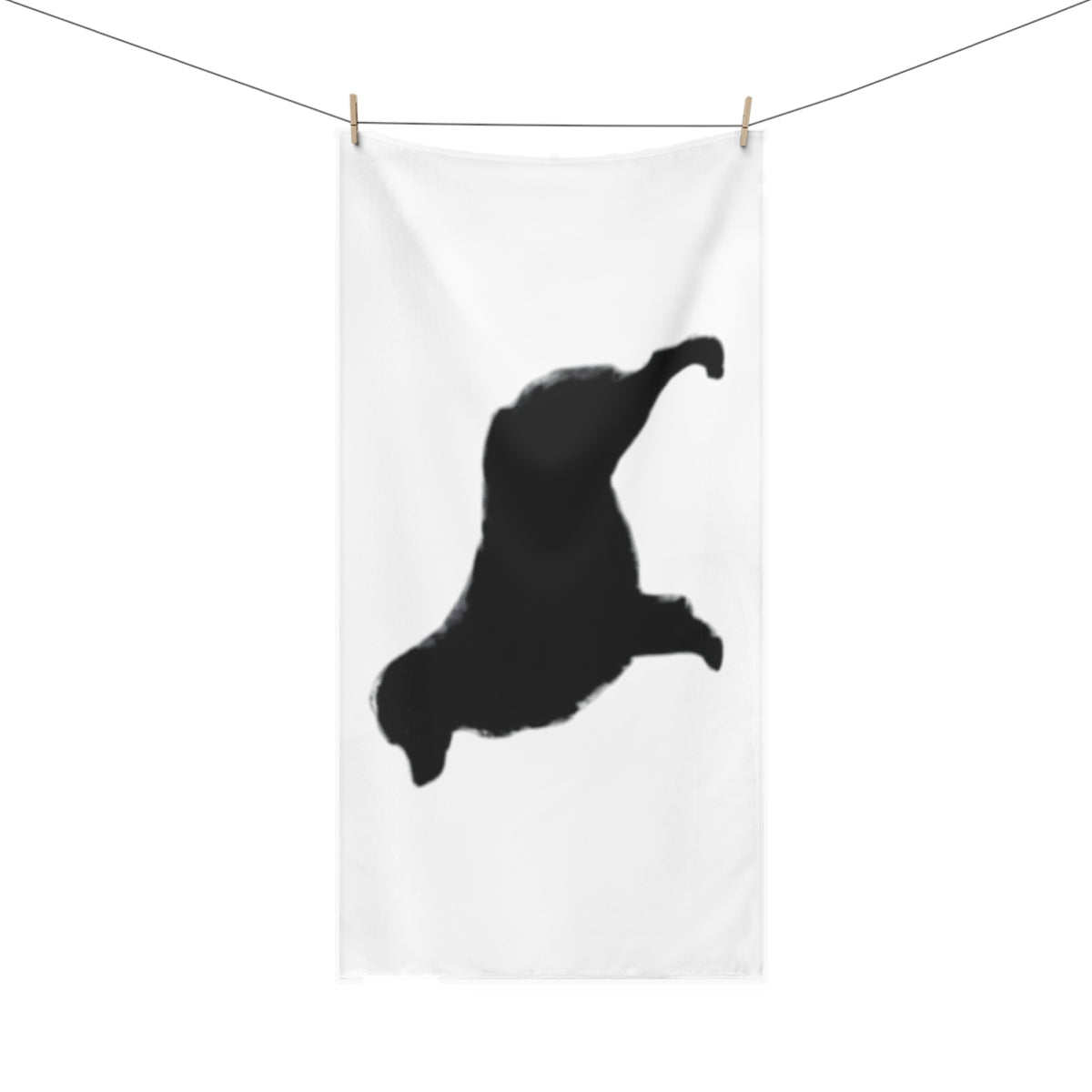 Aussie Silhouette Mink-Cotton Beach Towel