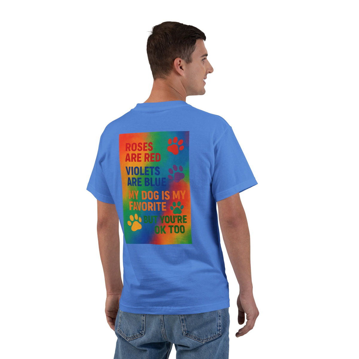 Roses Are Red Dog Men's Short-Sleeve Crewneck Tee