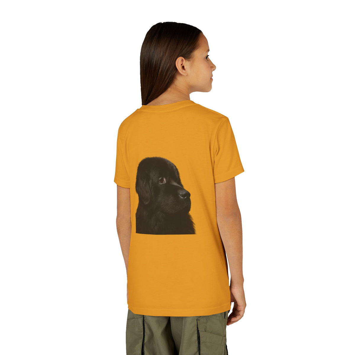 Newfie Head Youth Unisex Short Sleeve Crewneck Tee