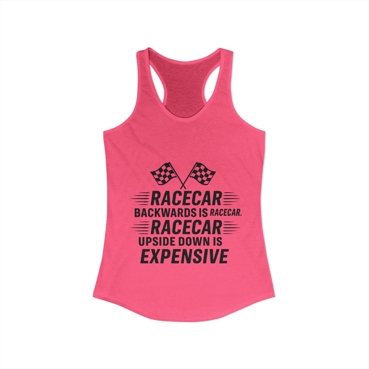 Racecar Backwards Women's Racerback Tank
