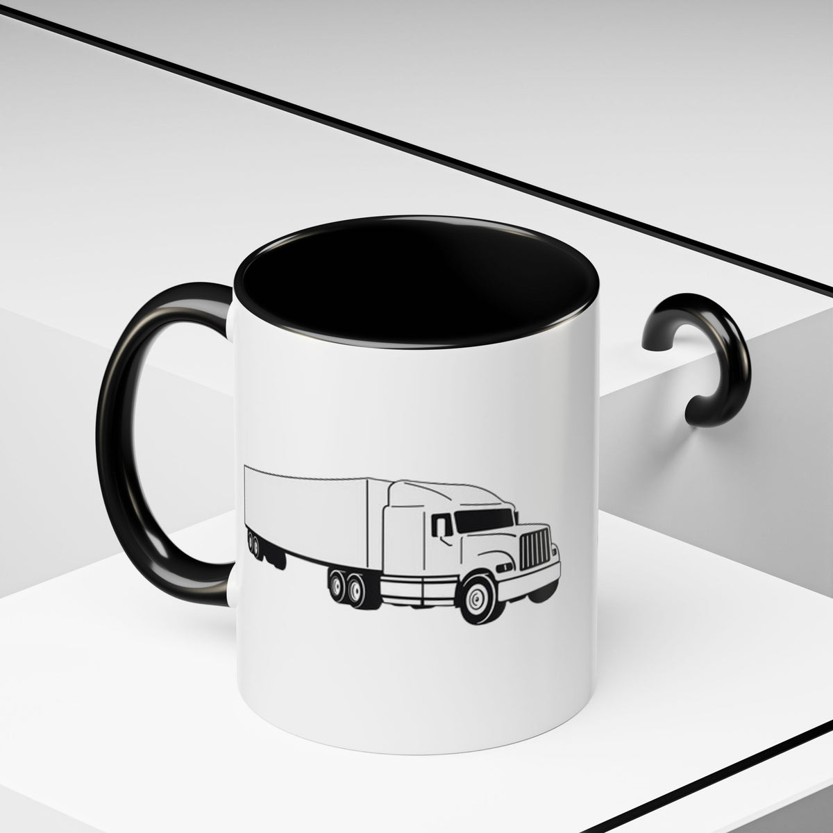Semi Truck 2-Tone Coffee Mug