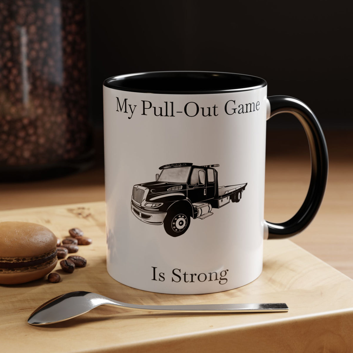 Pull Out Flatbed Tow Truck 2-Tone Coffee Mug