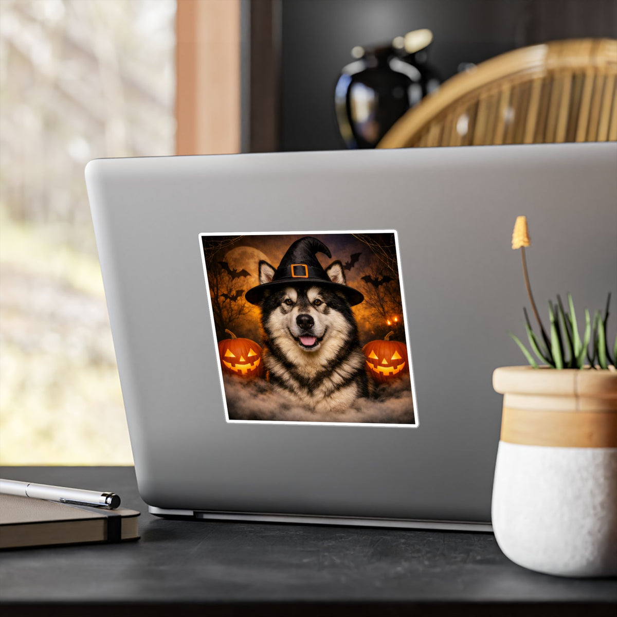 Witch Hat Pack Malamute Vinyl Decal