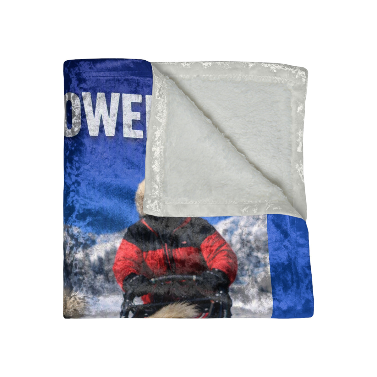 Snow Powered Crushed Velvet Blanket