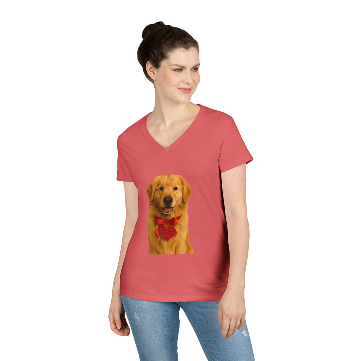 Cupid's Companion Golden Women's V-Neck Tee