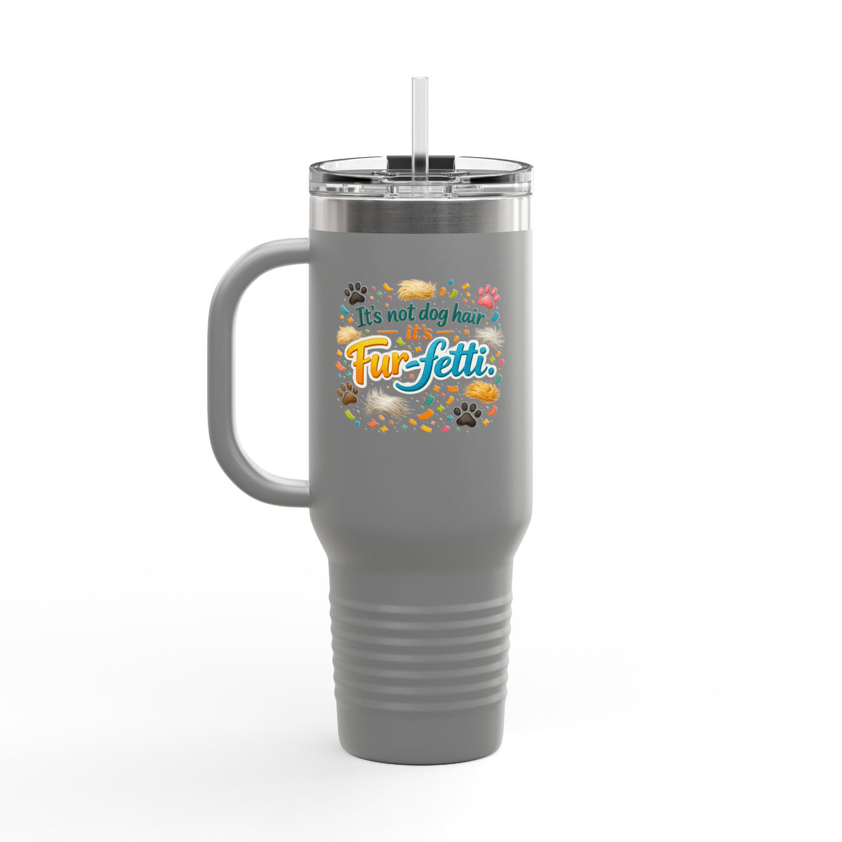 Fur-Fetti Dog Insulated Travel Mug