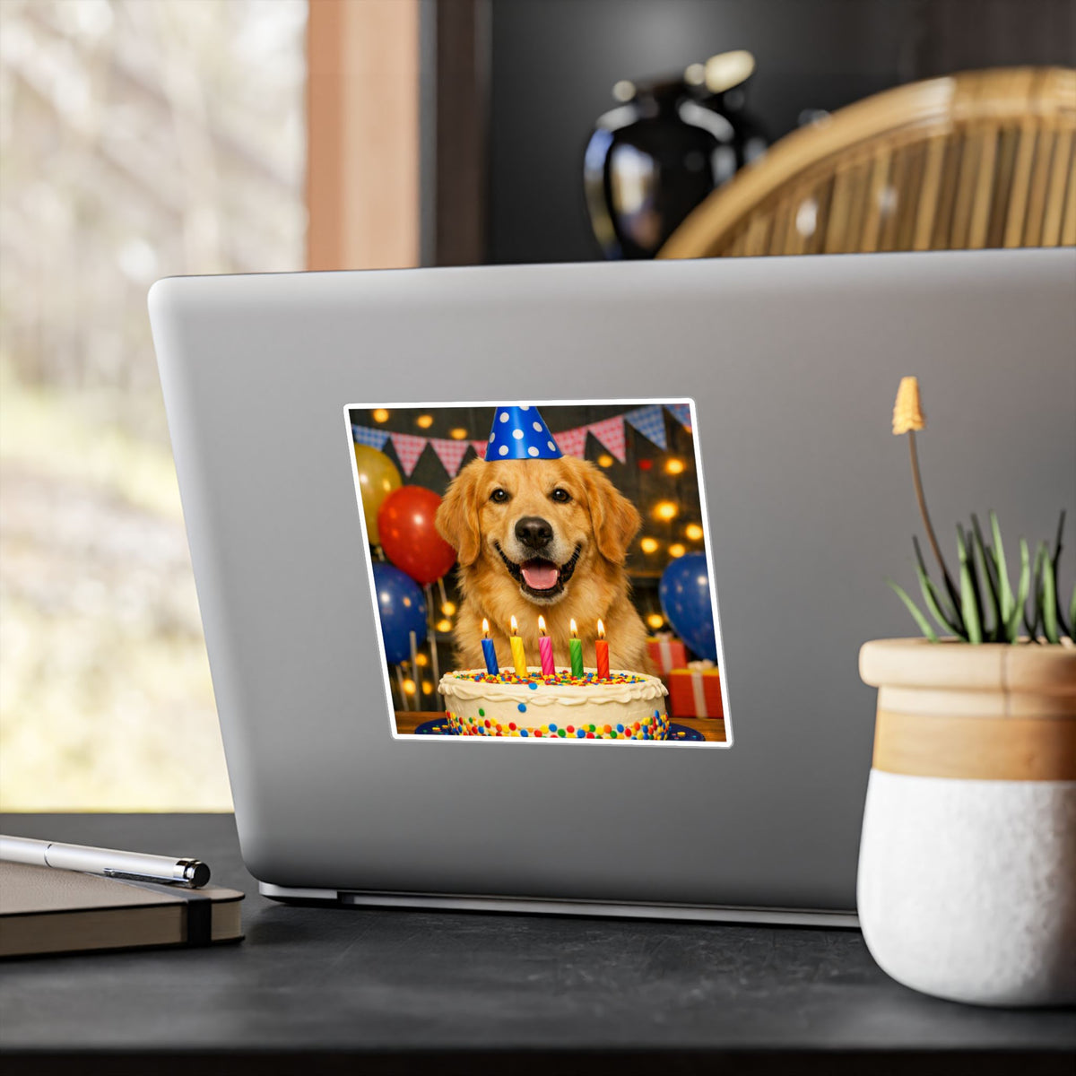 Birthday Buddy Golden Vinyl Decal