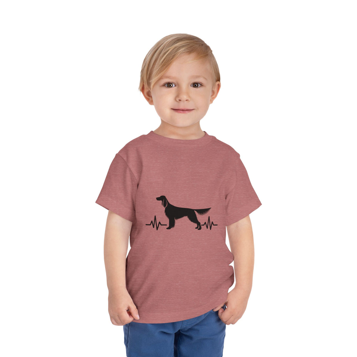 My Heart Beats For English Setters Toddler Unisex Short Sleeve Crewneck Tee