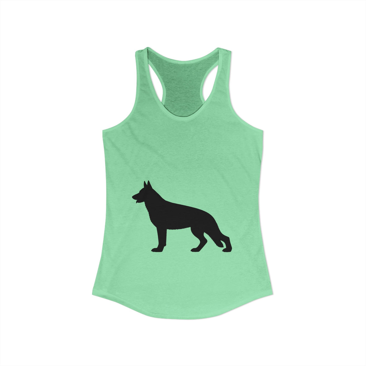 German Shepherd Silhouette Women's Racerback Tank