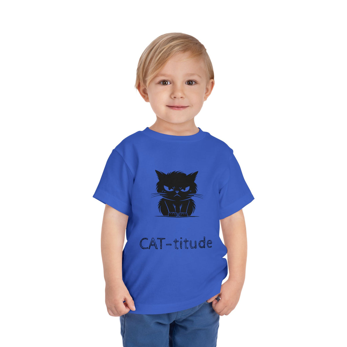 CAT-titude Toddler Unisex Short Sleeve Crewneck Tee