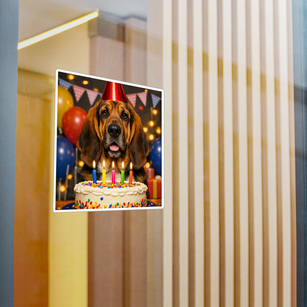 Birthday Buddy Bloodhound Vinyl Decal