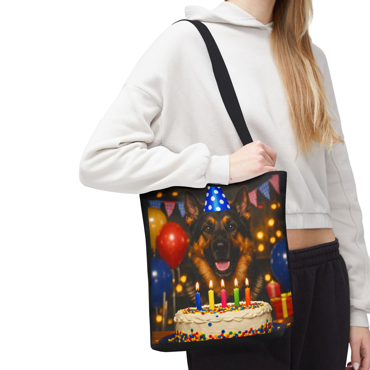 Birthday Buddy German Shepherd Tote Bag