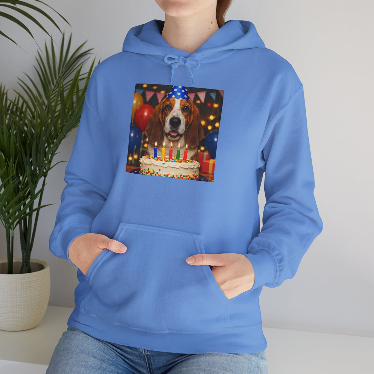 Birthday Buddy Basset Unisex Hoodie