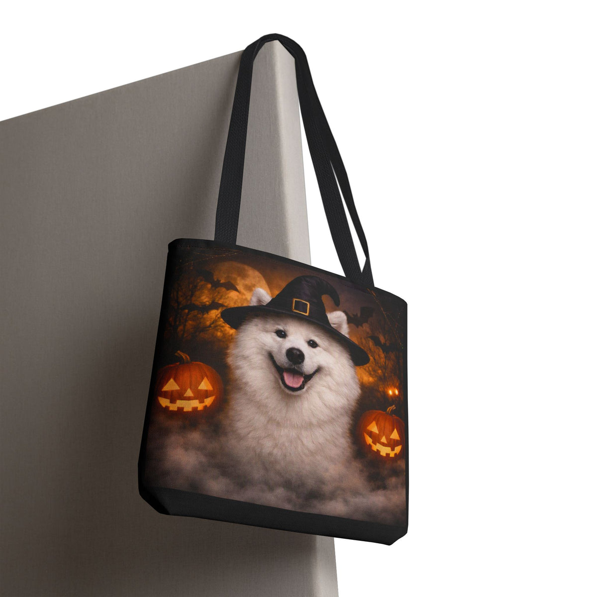 Witch Hat Pack Samoyed Tote Bag